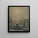 L'hiver au village - Jozef Teodor Mousson — ingelijst kunstwerk aan de muur