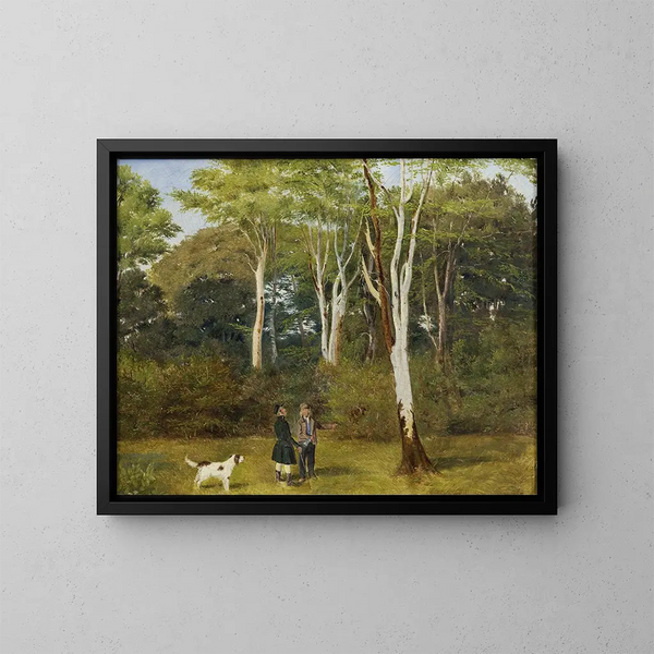 Selectie van te kappen bomen - Jørgen Roed — ingelijst kunstwerk aan de muur