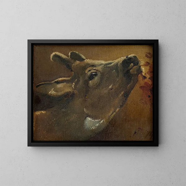 Studie van een hert - Jørgen Roed — ingelijst kunstwerk aan de muur