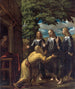 Abraham en de drie engelen - Juan Fernández de Navarrete — weergave van het kunstwerk