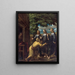 Abraham en de drie engelen - Juan Fernández de Navarrete — ingelijst kunstwerk aan de muur