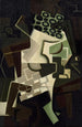 Compotier et nappe à carreaux - Juan Gris — weergave van het kunstwerk