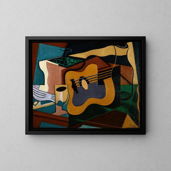 Natuurstudie met gitaar - Juan Gris — ingelijst kunstwerk aan de muur
