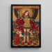 Sint-Michiel die de zielen weegt - Juan de la Abadía — ingelijst kunstwerk aan de muur