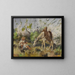 Zomerse landschap met kinderen en een ezel - Julian Alden Weir — ingelijst kunstwerk aan de muur