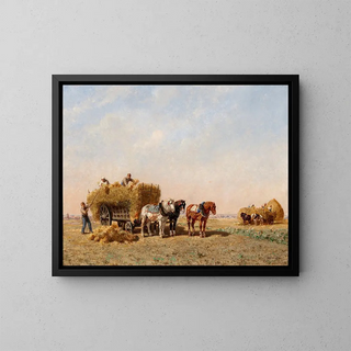 Maïs laden - Jules-Jacques Veyrassat — ingelijst kunstwerk aan de muur