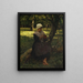 Een boerin die breit - Jules Breton — ingelijst kunstwerk aan de muur