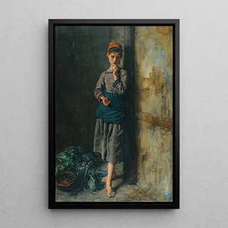 Jules Breton - Fillette Mangeant Des Cerises.webp