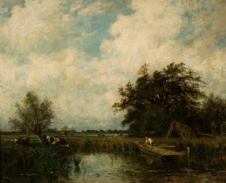Landschap met een vijver - Jules Dupré — weergave van het kunstwerk