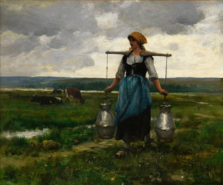 Melkmeisje - Jules Dupré — weergave van het kunstwerk