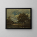 Het huisje aan de weg onder een onweerslucht - Jules Dupré — ingelijst kunstwerk aan de muur