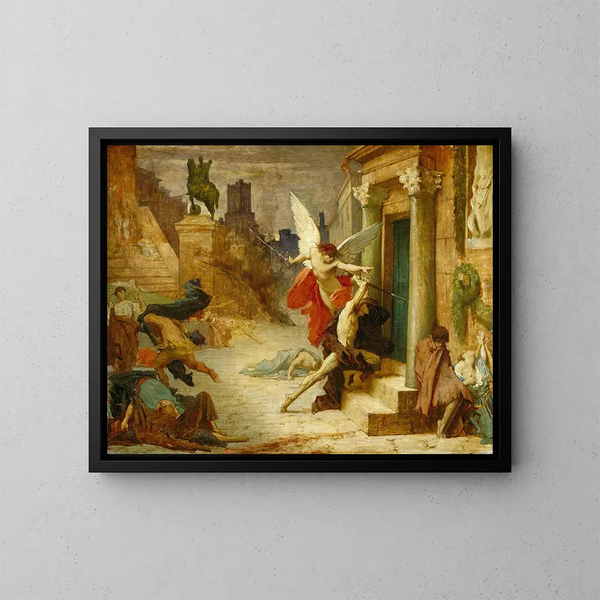La Peste à Rome - Jules Élie Delaunay — ingelijst kunstwerk aan de muur