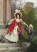 Les amoureux - Jules Girardet — weergave van het kunstwerk