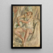Vrouw met tulband en roos - Jules Pascin — ingelijst kunstwerk aan de muur