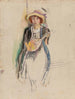 Meis met de mandoline - Jules Pascin — weergave van het kunstwerk