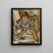 Hermine David voor de tafel - Jules Pascin — ingelijst kunstwerk aan de muur