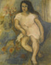 Jonge vrouw zittend - Jules Pascin — weergave van het kunstwerk