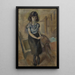 Portret van een staande vrouw - Jules Pascin — ingelijst kunstwerk aan de muur