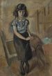 Portret van een staande vrouw - Jules Pascin — weergave van het kunstwerk