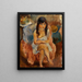 Zittende figuur Jonge meisje zittend - Jules Pascin — ingelijst kunstwerk aan de muur