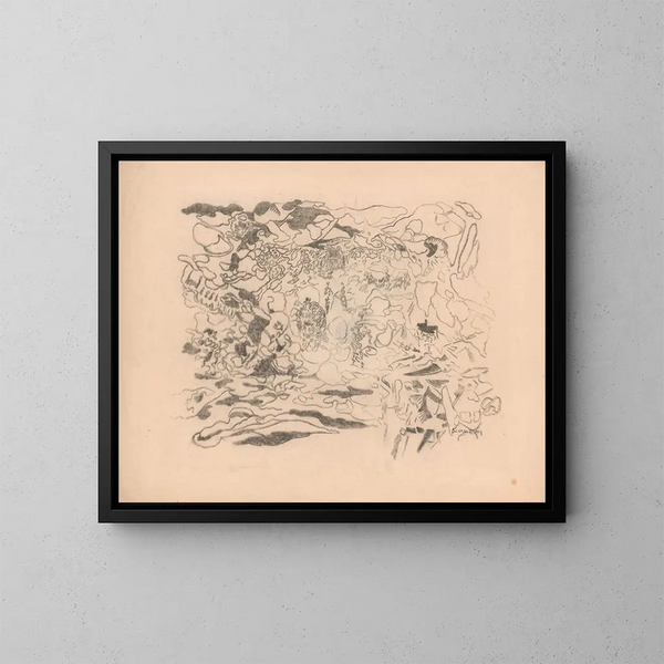 Wolken en koraal - Jules Schmalzigaug — ingelijst kunstwerk aan de muur