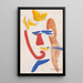 Clown - Jules Schmalzigaug — ingelijst kunstwerk aan de muur