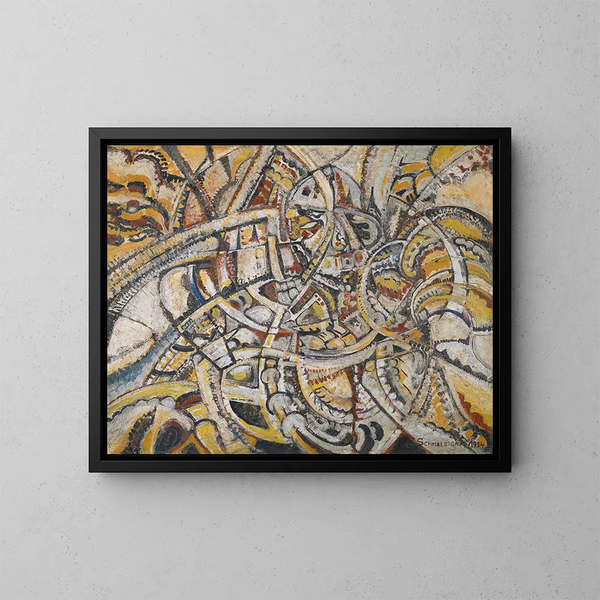 Composition futuristische - Jules Schmalzigaug — ingelijst kunstwerk aan de muur