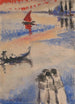 Rood zeilboot en gondel - Jules Schmalzigaug — weergave van het kunstwerk