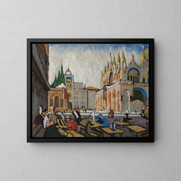 San Marco vanaf de Piazetta - Jules Schmalzigaug — ingelijst kunstwerk aan de muur