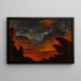 Kilauea de nacht - Jules Tavernier — ingelijst kunstwerk aan de muur