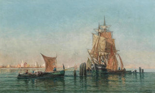 Jules Vernier - Venice Trading Vessels in the Lagoon.webp