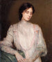 Een gezelschapsdessoa - Julian Alden Weir — weergave van het kunstwerk