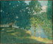 Middag aan de rand van de vijver - Julian Alden Weir — weergave van het kunstwerk