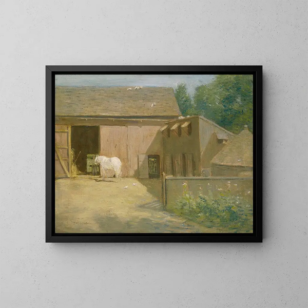 Boerderij in New England - Julian Alden Weir — ingelijst kunstwerk aan de muur