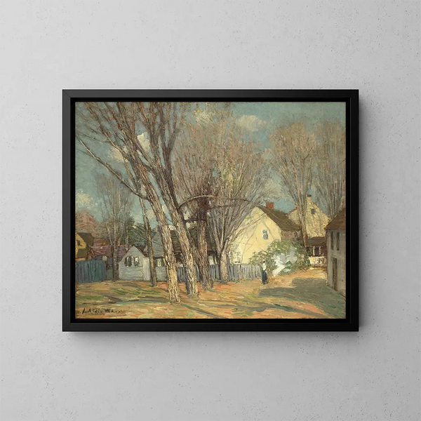 Dorp Windham - Julian Alden Weir — ingelijst kunstwerk aan de muur