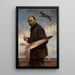 Autoportrait - Julian Fałat — ingelijst kunstwerk aan de muur