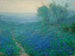 Blauwe korenbloemen bij zonsopgang in het noorden van San Antonio - Julian Onderdonk — weergave van het kunstwerk