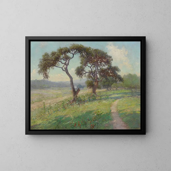 Landschap van de Texas Hill Country zonder titel - Julian Onderdonk — ingelijst kunstwerk aan de muur