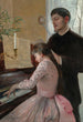 La leçon de piano - Julie Delance-Feurgard — weergave van het kunstwerk