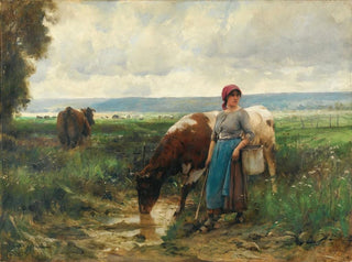 La Gardienne de vaches - Julien Dupré — weergave van het kunstwerk