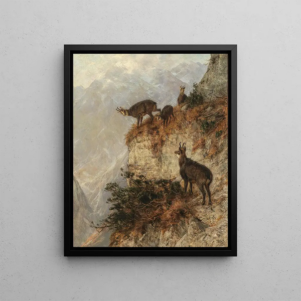 Julius Arthur Thiele - Chamois in the Mountains.webp