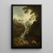 A waterfall with bathers - Julius Caesar Ibbetson — framed artwork on a wall