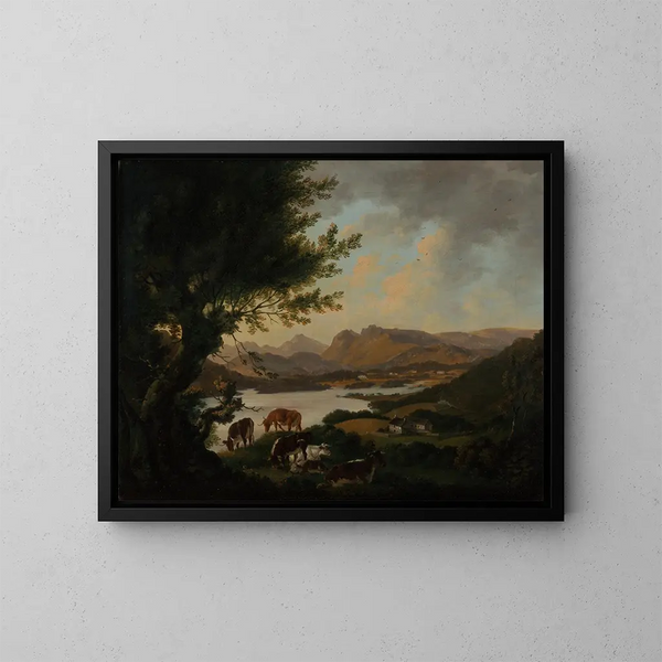 Lac Windermere - Julius Caesar Ibbetson — ingelijst kunstwerk aan de muur