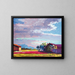 Zonsondergang schilderij - Julius Exter — ingelijst kunstwerk aan de muur