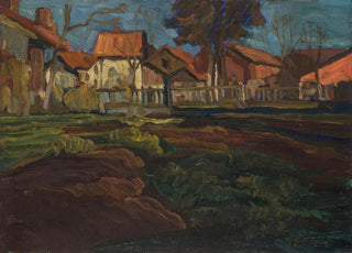 Julius Exter - Im Herbst Dorflandschaft Feldwies am Chiemsee.webp