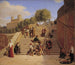 De Spaanse trappen in Rome - Julius Friedländer — weergave van het kunstwerk