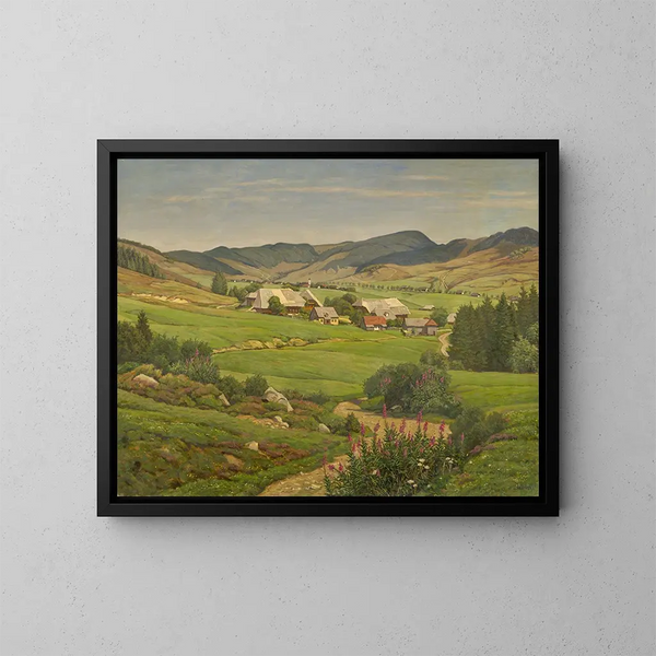 Bernau Oberlehen - Julius Hübner — ingelijst kunstwerk aan de muur