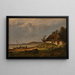 De kust bij het vissersdorp Flade nabij Frederikshavn - Julius Hellesen — ingelijst kunstwerk aan de muur