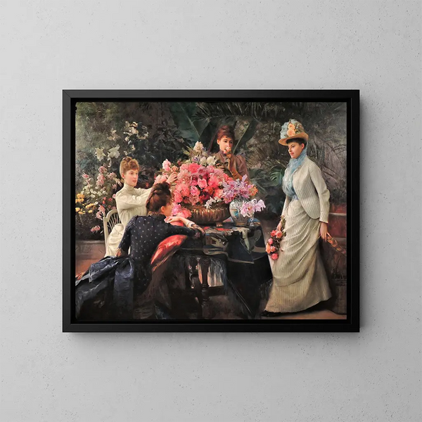 Lente bloemen - Julius LeBlanc Stewart — ingelijst kunstwerk aan de muur