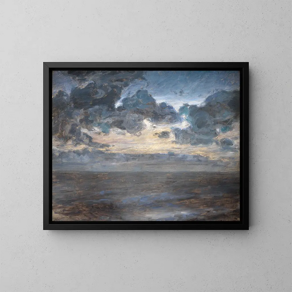 Zomeravond aan het Tisvilde-strand - Julius Paulsen — ingelijst kunstwerk aan de muur